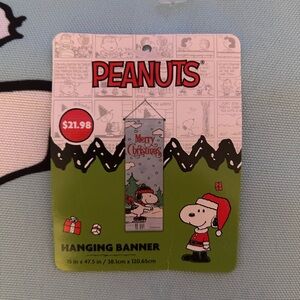 Peanuts hanging banner featuring snoopy